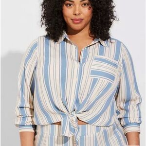 Torrid Lizzie Button-Up Long Sleeve Shirt